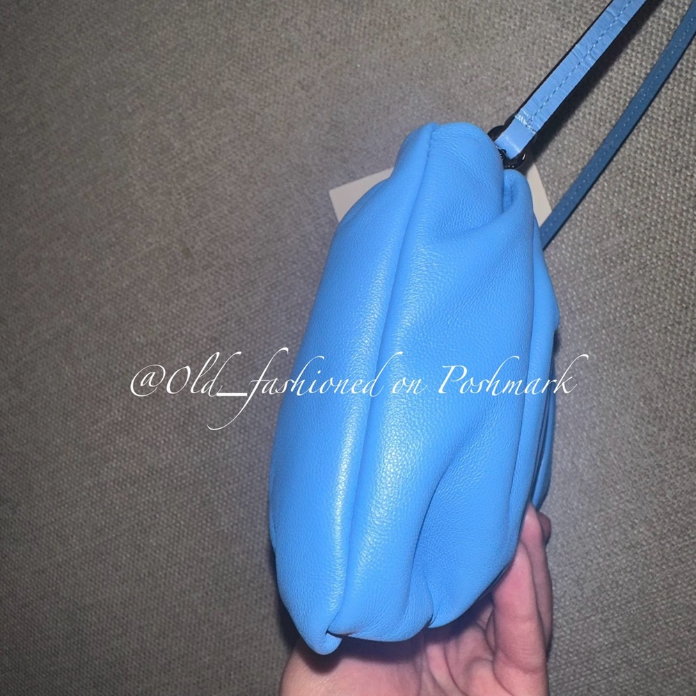 Price Firm - STAUD Leather Bean Bag - Azure - Picture 10 of 11